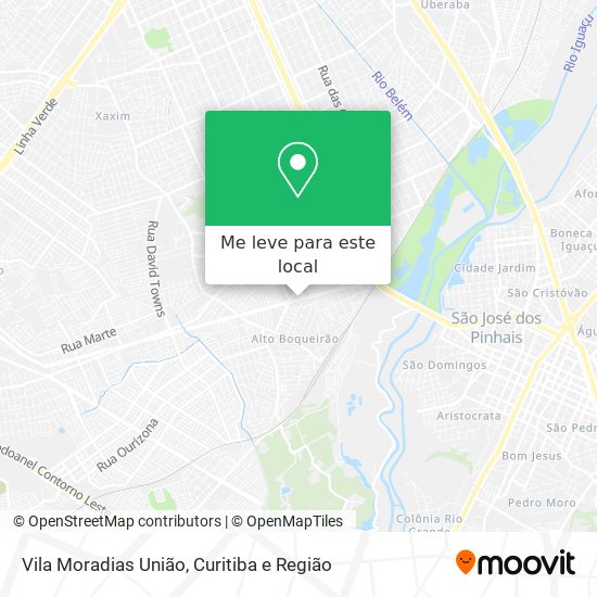 Vila Moradias União mapa