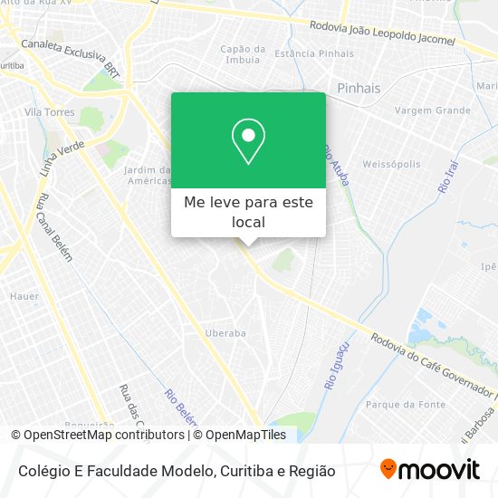 Colégio E Faculdade Modelo mapa