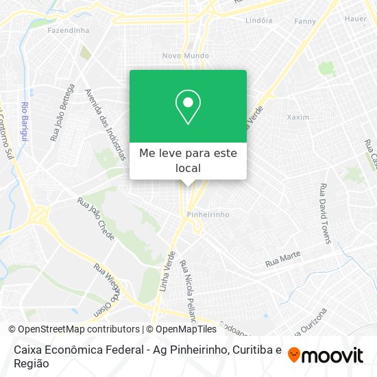 Caixa Econômica Federal - Ag Pinheirinho mapa