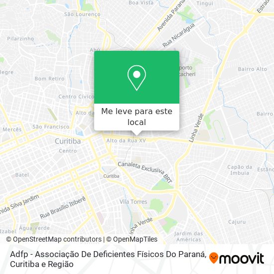 Adfp - Associação De Deficientes Físicos Do Paraná mapa