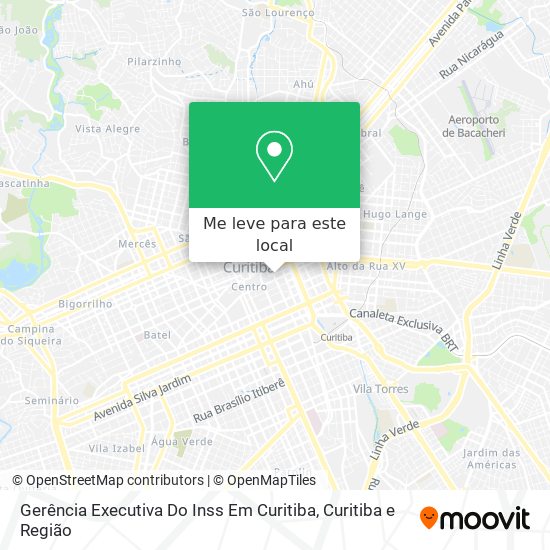 Gerência Executiva Do Inss Em Curitiba mapa
