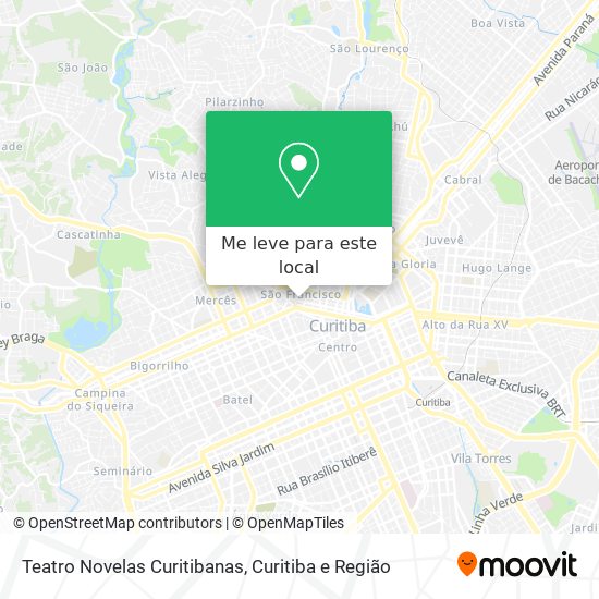Teatro Novelas Curitibanas mapa