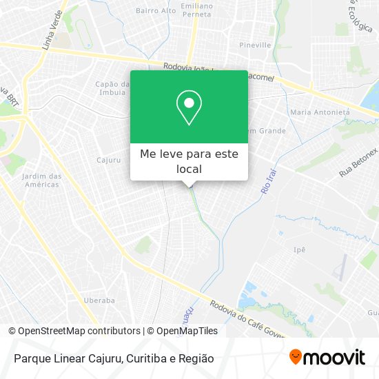 Parque Linear Cajuru mapa