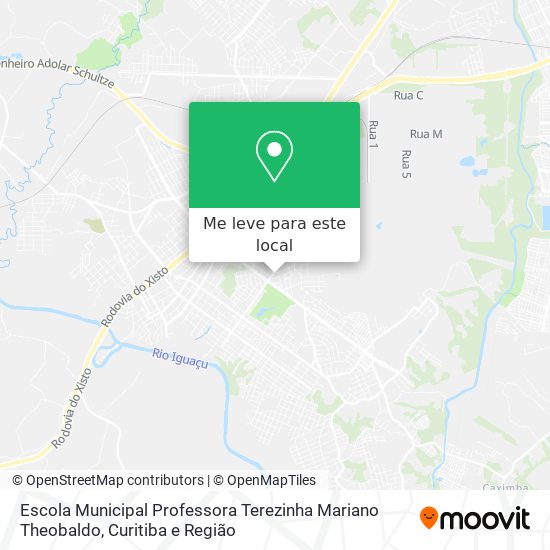 Escola Municipal Professora Terezinha Mariano Theobaldo mapa