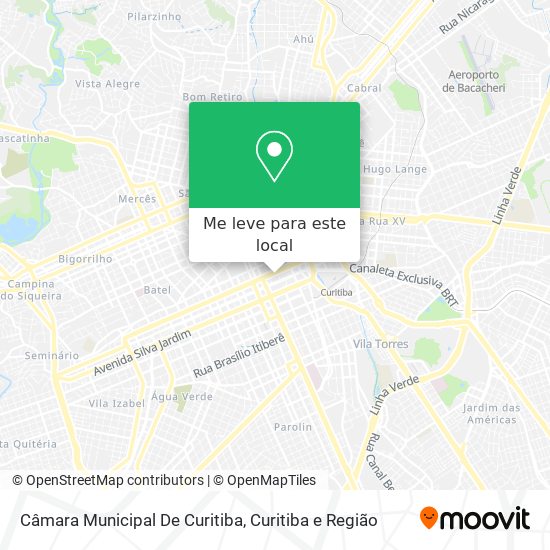 Câmara Municipal De Curitiba mapa