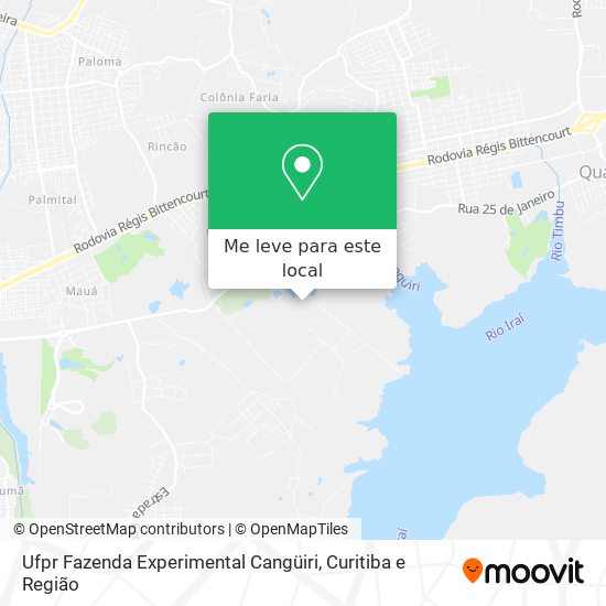 Ufpr Fazenda Experimental Cangüiri mapa