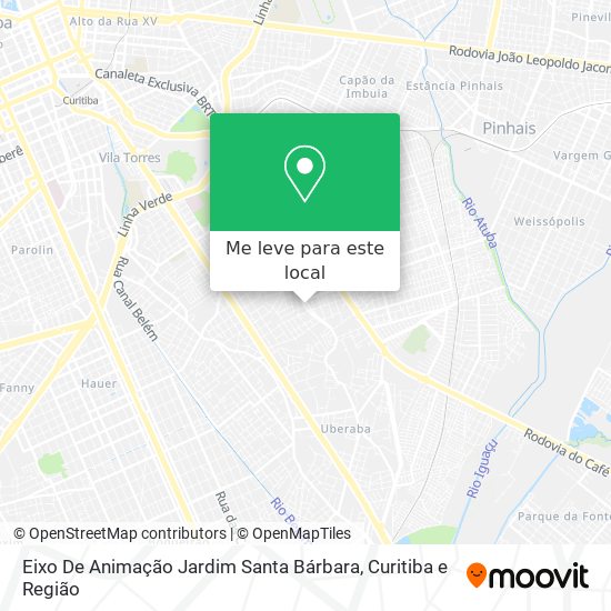Eixo De Animação Jardim Santa Bárbara mapa