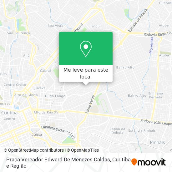 Praça Vereador Edward De Menezes Caldas mapa