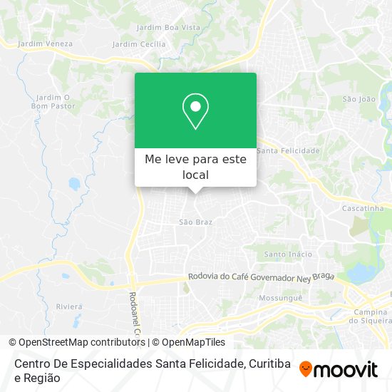 Centro De Especialidades Santa Felicidade mapa