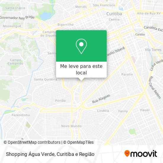 Shopping Água Verde mapa