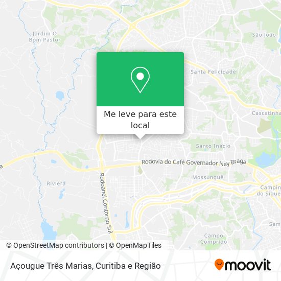 Açougue Três Marias mapa