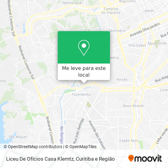 Liceu De Ofícios Casa Klemtz mapa