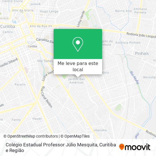 Colégio Estadual Professor Júlio Mesquita mapa