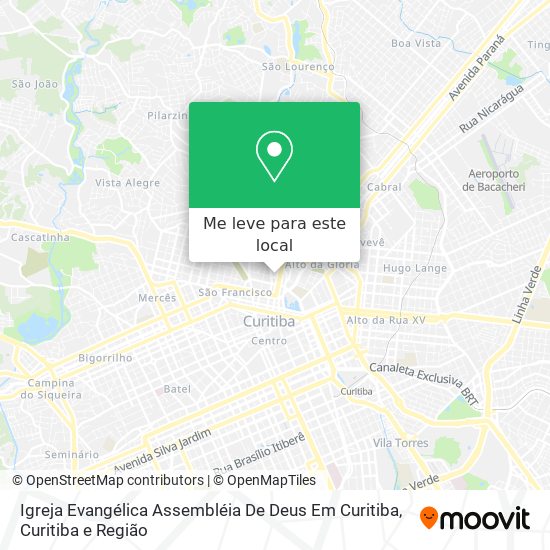 Igreja Evangélica Assembléia De Deus Em Curitiba mapa