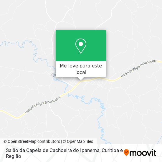 Salão da Capela de Cachoeira do Ipanema mapa