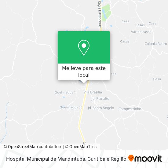 Hospital Municipal de Mandirituba mapa