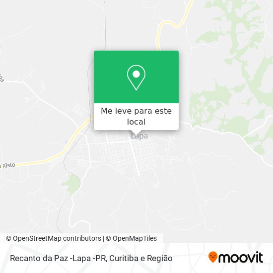 Recanto da Paz -Lapa -PR mapa
