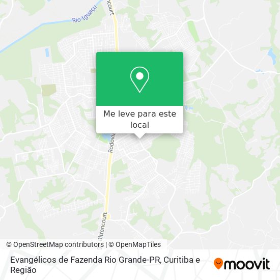 Evangélicos de Fazenda Rio Grande-PR mapa