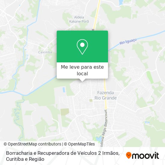 Borracharia e Recuperadora de Veículos 2 Irmãos mapa
