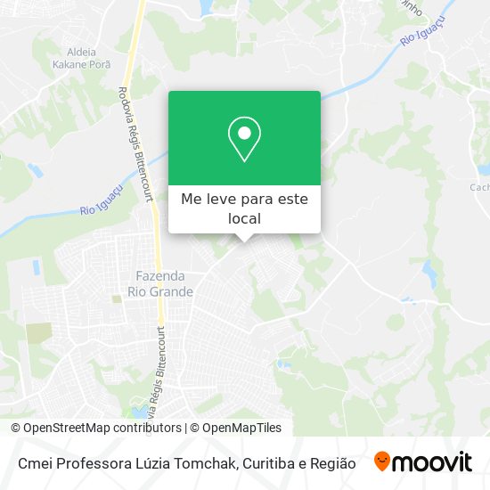 Cmei Professora Lúzia Tomchak mapa