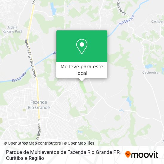 Parque de Multieventos de Fazenda Rio Grande PR mapa