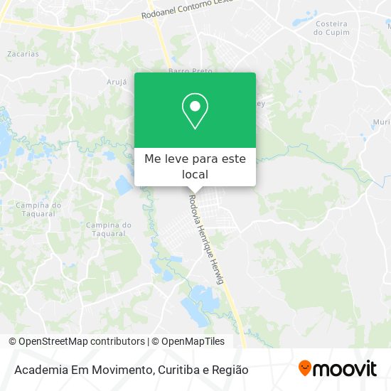Academia Em Movimento mapa