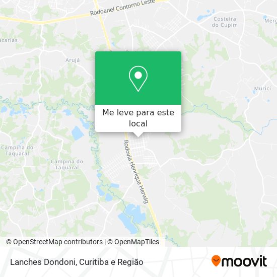 Lanches Dondoni mapa