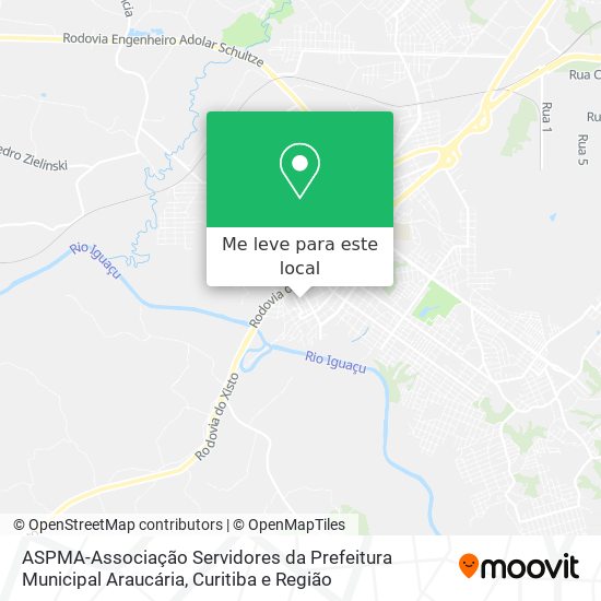 ASPMA-Associação Servidores da Prefeitura Municipal Araucária mapa