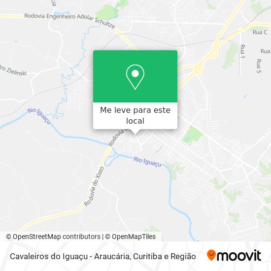 Cavaleiros do Iguaçu - Araucária mapa