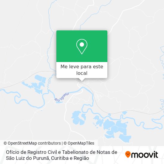 Ofício de Registro Civil e Tabelionato de Notas de São Luiz do Purunã mapa