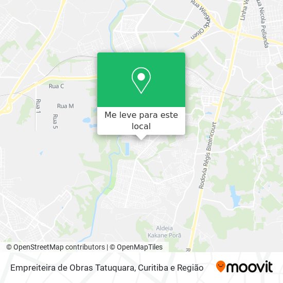 Empreiteira de Obras Tatuquara mapa