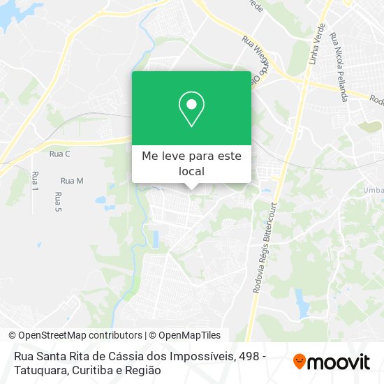 Rua Santa Rita de Cássia dos Impossíveis, 498 - Tatuquara mapa