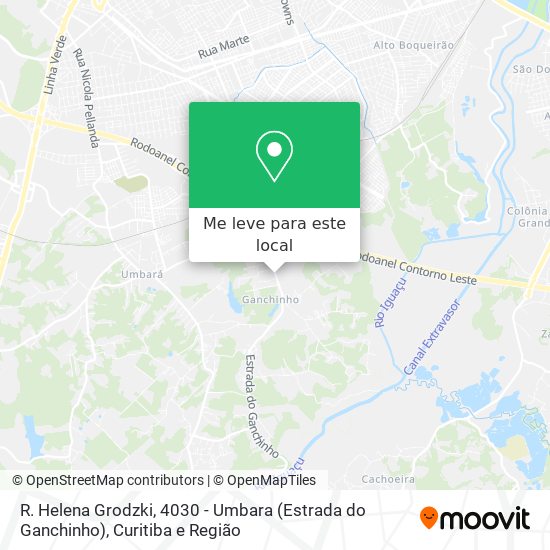 R. Helena Grodzki, 4030 - Umbara (Estrada do Ganchinho) mapa