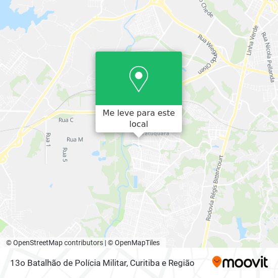 13o Batalhão de Polícia Militar mapa