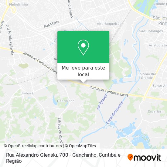 Rua Alexandro Glenski, 700 - Ganchinho mapa