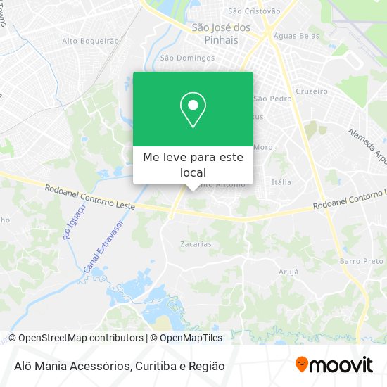 Alô Mania Acessórios mapa