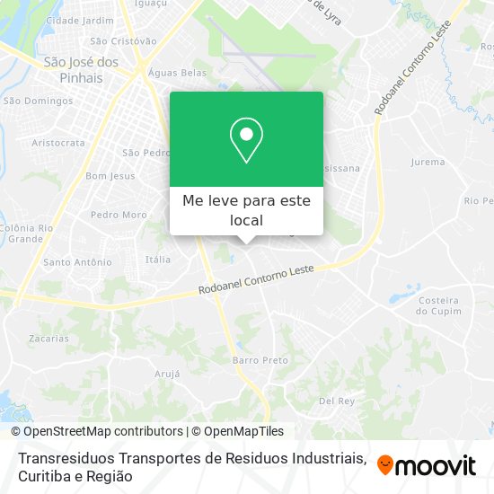 Transresiduos Transportes de Residuos Industriais mapa