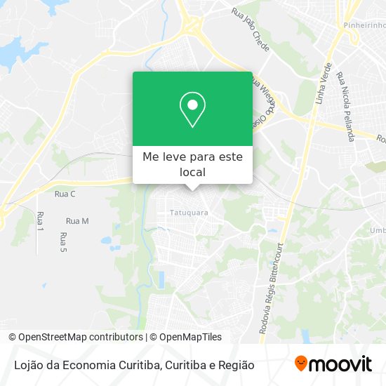 Lojão da Economia Curitiba mapa