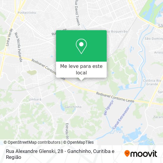 Rua Alexandre Glenski, 28 - Ganchinho mapa
