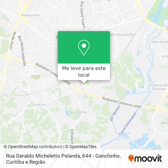 Rua Geraldo Micheletto Pelanda, 644 - Ganchinho mapa