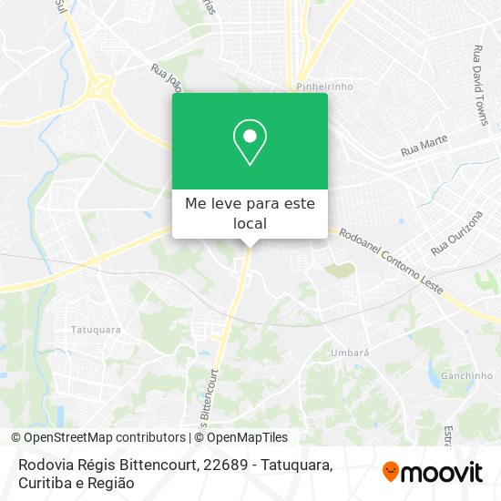 Rodovia Régis Bittencourt, 22689 - Tatuquara mapa