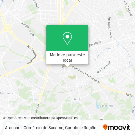 Araucária Comércio de Sucatas mapa