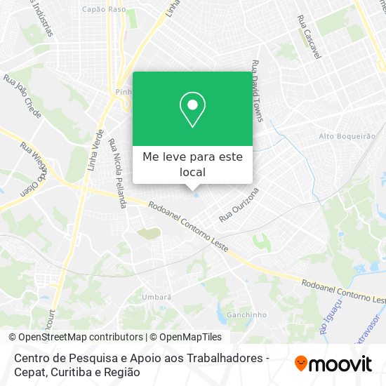 Centro de Pesquisa e Apoio aos Trabalhadores - Cepat mapa