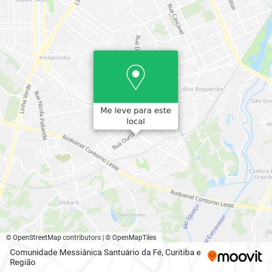 Comunidade Messiânica Santuário da Fé mapa
