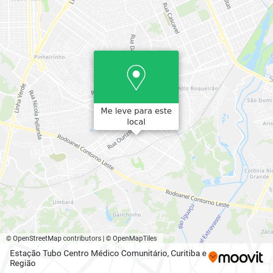 Estação Tubo Centro Médico Comunitário mapa