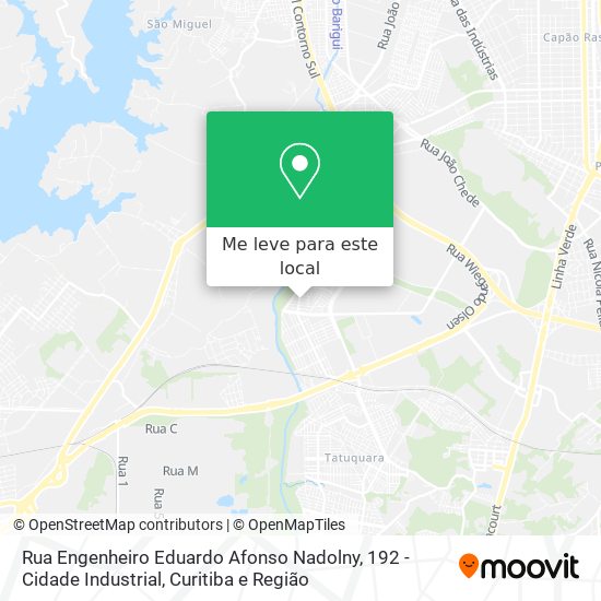 Rua Engenheiro Eduardo Afonso Nadolny, 192 - Cidade Industrial mapa