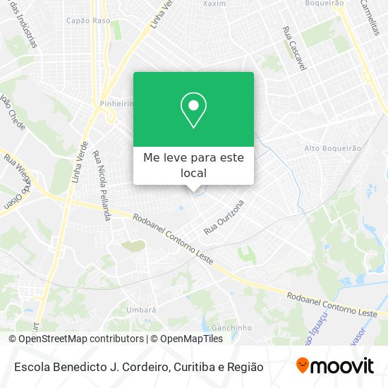 Escola Benedicto J. Cordeiro mapa