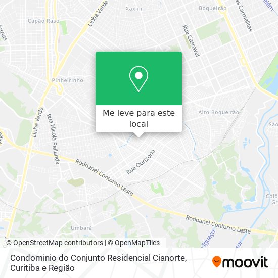 Condominio do Conjunto Residencial Cianorte mapa