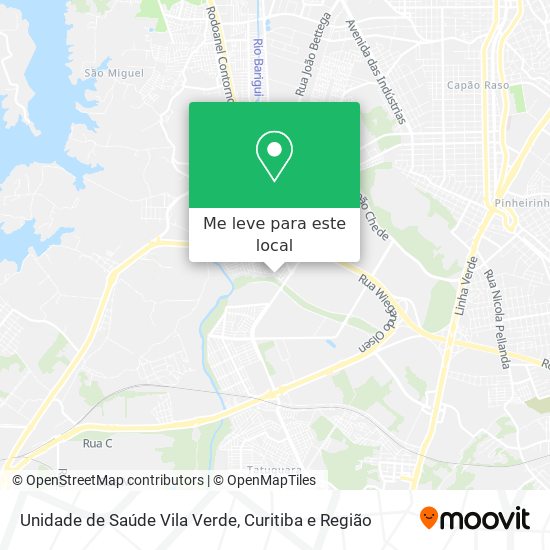 Unidade de Saúde Vila Verde mapa