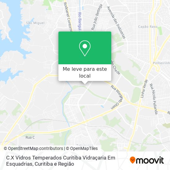 C.X Vidros Temperados Curitiba Vidraçaria Em Esquadrias mapa